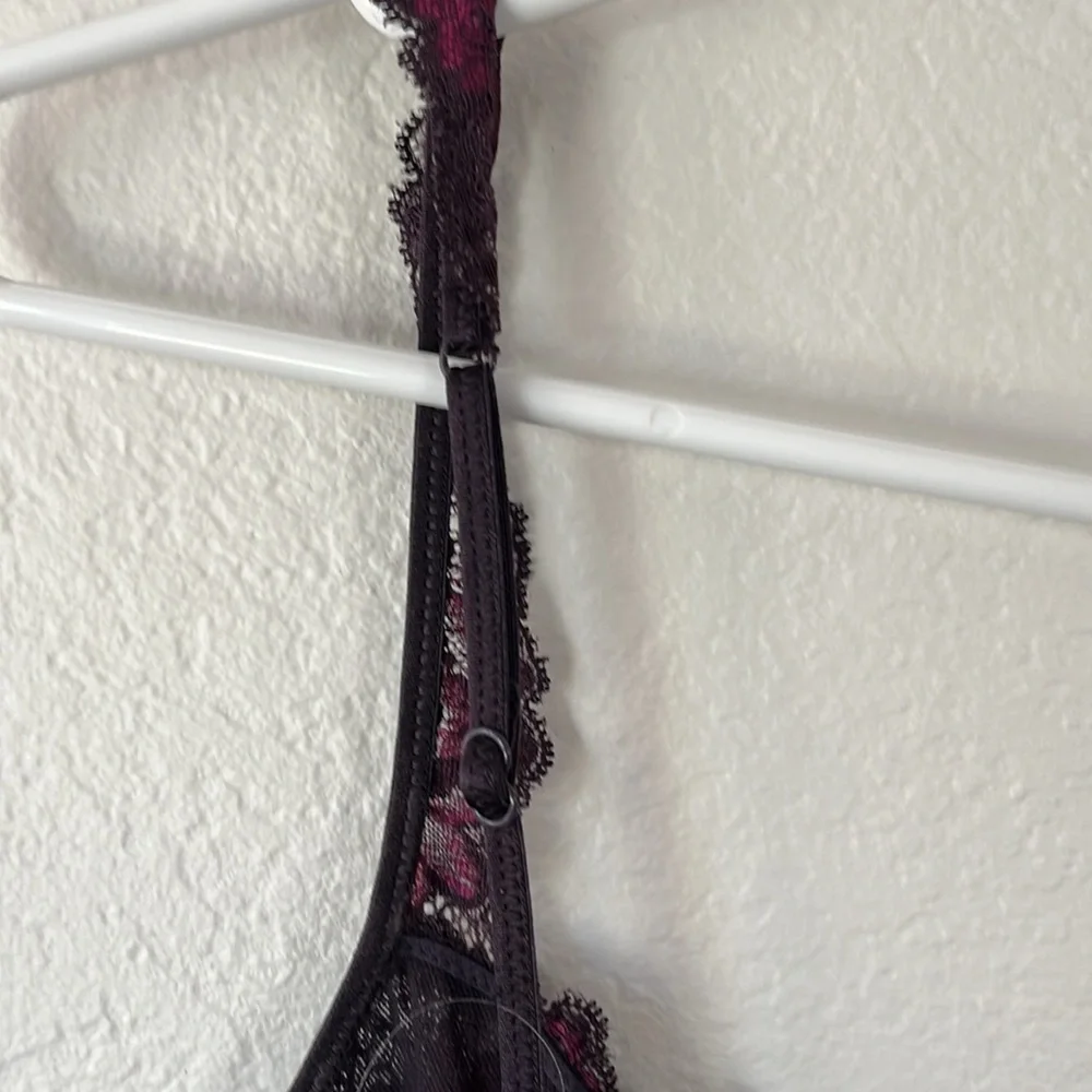 Felina Lingerie Elegant Purple and Gray/Black Lace Camisole Size L - Picture 8 of 10